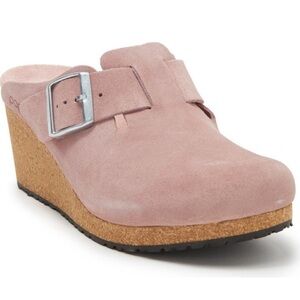 papillo fany wedge pink suede